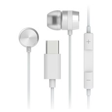 IRIVER Apple iPhone 三星 Galaxy 相容 C型鋁合金入耳式有線耳機, ICP-G606, 白色