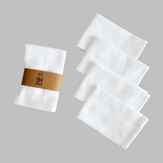 快速吸收純棉廚房抹布, 5個, 白色