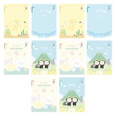 PENPIA 1 000 小學3-6年級讀書心得裝訂筆記本, 10個, 隨機出貨