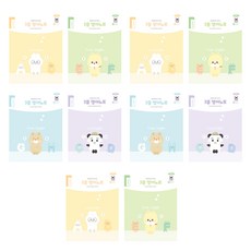 PENPIA 1 000 小學裝訂3行英文筆記本, 隨機, 10個