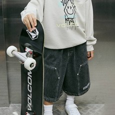 볼컴 아동용 하프 데님 팬츠 VJCTDPE15034