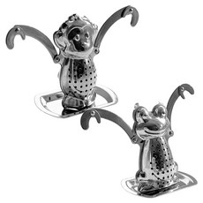 茶物語 不鏽鋼猴子濾茶器 + 青蛙泡茶器組合, 1套