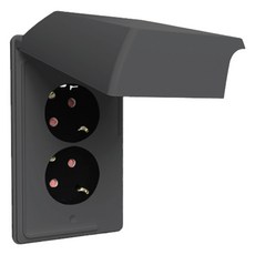 Legrand 羅格朗 Apella 鎂系列 Simple 防水 垂直型 45度 防滴型 2孔 嵌入式插座, 1個