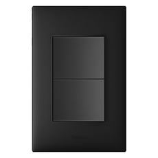 Legrand 羅格朗 Apela Simple 2孔開關 黑色, 1個