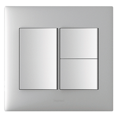 Legrand 羅格朗 阿佩拉 Simple 雙聯用 3開開關 銀色, 1個
