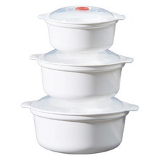 Living Labs微波爐蒸鍋 大+中+小組, 1組, 單色