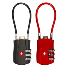 Matterhorn 彩色鋼絲密碼鎖 紅色 + 黑色組合, 1套