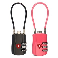 馬特洪峰彩色鋼絲密碼鎖 粉紅色 + 黑色組合, 1套