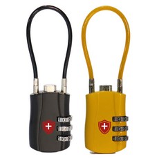 Matterhorn 彩色鋼絲密碼鎖 黃色 + 黑色套組, 1套