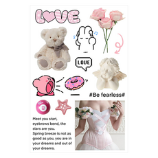 꼬까 다꾸 스티커 핑크핑쿠 20종 세트, 혼합색상, 1세트