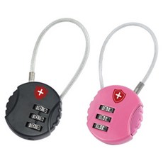 馬特洪鋼絲鎖 黑色 + 粉紅色套組, 1套