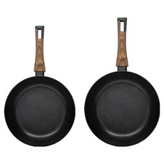 실바트 IH 인덕션 까리노 프라이팬 세트 2개, 블랙, 프라이팬 24cm + 프라이팬 28cm, 1세트