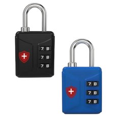 Matterhorn 3位數 ABS 密碼鎖 藍色 + 黑色 套組, 1套