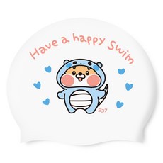 SD7 矽膠泳帽, 白色(Pongdal蛇形泳衣), 1個