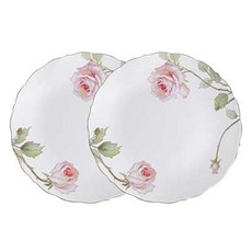 T-Logic 玫瑰花園盤 S, 白色, 2個, 盤子 2p