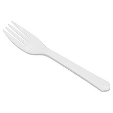 簡易叉子 白色, 1入, 100個