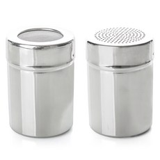 Mrs.Home 不鏽鋼糖粉篩 網篩型 + 孔洞型 套組, 1套