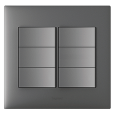 Legrand 羅格朗 Apela 鎂 Simple 雙聯用 6開關, 1個