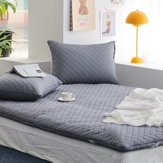 Basictone 韓國製防蟎固定帶絎縫床墊 120x200cm, 灰色