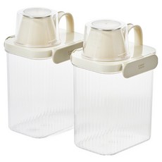 Glasslock 格拉氏洛克 CHEF TOPF 簡易開啟雜糧桶, 2個, 暖灰色