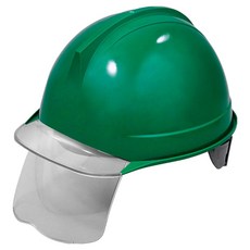 DONGMYUNG 建築現場 工地 頭部保護 ABE 頭盔型 透明窗 護目鏡 安全帽 深綠色, 1個