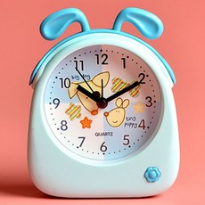 맙소샵 큐트 귀달이 미니 자명종 탁상시계 강아지 HR107, 블루