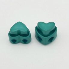 微笑心形繩長調節扣, 深薄荷綠, 10個