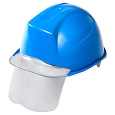 DONGMYUNG 營建工地 工地 頭部保護 ABE 新頭盔型 透明窗 護目鏡 安全帽 藍色, 1個