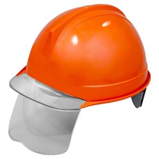 DONGMYUNG 建築工地 工地 頭部保護 ABE 頭盔型 透明護目鏡 安全帽 橘色, 1個