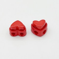 미소로운 하트모양 끈길이 조절 버클, 레드, 10개