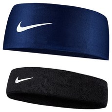나이키 드라이핏 헤어밴드+스포츠 헤어밴드 세트, 네이비, 블랙, 2개