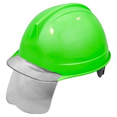 DONGMYUNG 建築工地 工地 頭部保護 ABE 頭盔型 透明窗 護目鏡 安全帽 綠色, 1個