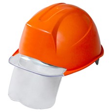 DONGMYUNG 建築工地 施工現場 頭部保護 ABE 新頭盔款 透明鏡片 安全護目鏡 安全帽 橘色, 1個