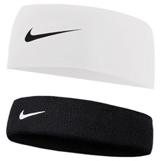 나이키 드라이핏 헤어밴드+스포츠 헤어밴드 세트, 화이트, 블랙, 2개