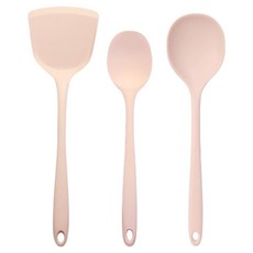 Lime Olive生活矽膠烹飪工具3件組, 1套, 鍋鏟 + 炒匙 + 多功能刮刀, 粉紅色