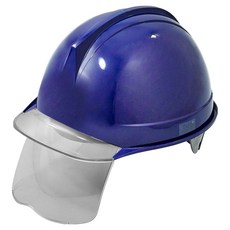 DONGMYUNG 建築工地 施工現場 頭部保護 ABE 頭盔型 透明視窗 安全護目鏡 安全帽 深藍色, 1個