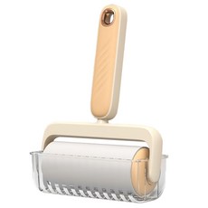 PEONIST 透明蓋滾輪除塵器 主體 黃色, 1個