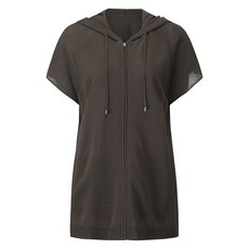 CHATELAINE 女士連帽半拉鍊毛衣 HCBMSW202