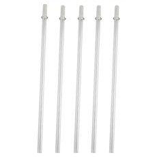 Nuhom重複使用玻璃保溫瓶防漏環形吸管 透明 8*230mm, 5入, 1個