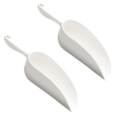 Homeflow 方便舀取杓子 園藝移植鏟 S 象牙白 圓形, 2個