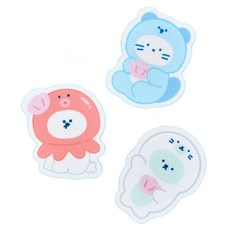 BUTTERSHOP Modern House 雙面海綿菜瓜布 呆萌狗狗 糖漿小熊 牛奶貓咪 3款, 1套