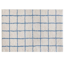 픽스9 화장실 주방 욕실 발매트, 화이트 블루