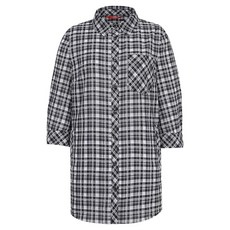 Crocodile 鱷魚 LADY 女性格紋長版襯衫全開襟罩衫 CLCMBL202