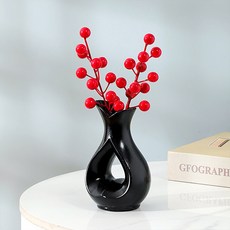 Homeflow 法國復古風室內裝飾花瓶, 黑色