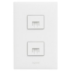 Legrand 羅格朗 Apella Simple 8P+8P 2孔組裝模組 白色, 1個