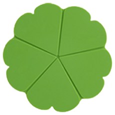 미소로운 꽃잎 가정용 냄비받침대 올리브그린, 1개