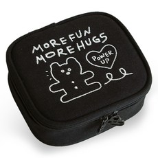 ICONIC 塗鴉迷你便攜式多功能收納包, 02 黑色, 1個