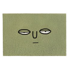로이홈 다용도 미끄럼방지 코일 패턴 매트 카페트, 그린, 1개