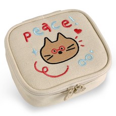 ICONIC Doodle 迷你便攜多功能收納包, 01 奶油米色, 1個