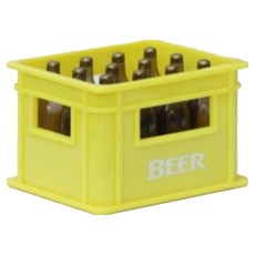 브리스크스타일 맥주 박스 모형 병따게 오프너, 옐로우, 1개